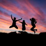 new year, people, jumping, happiness, happy, fun, young, joy, jump, person, active, sky, lifestyle, freedom, summer, woman, nature, women, group, female, cheerful, vacation, healthy, friends, sunset, man, silhouette, men, success, joyful, friendship, friendship day