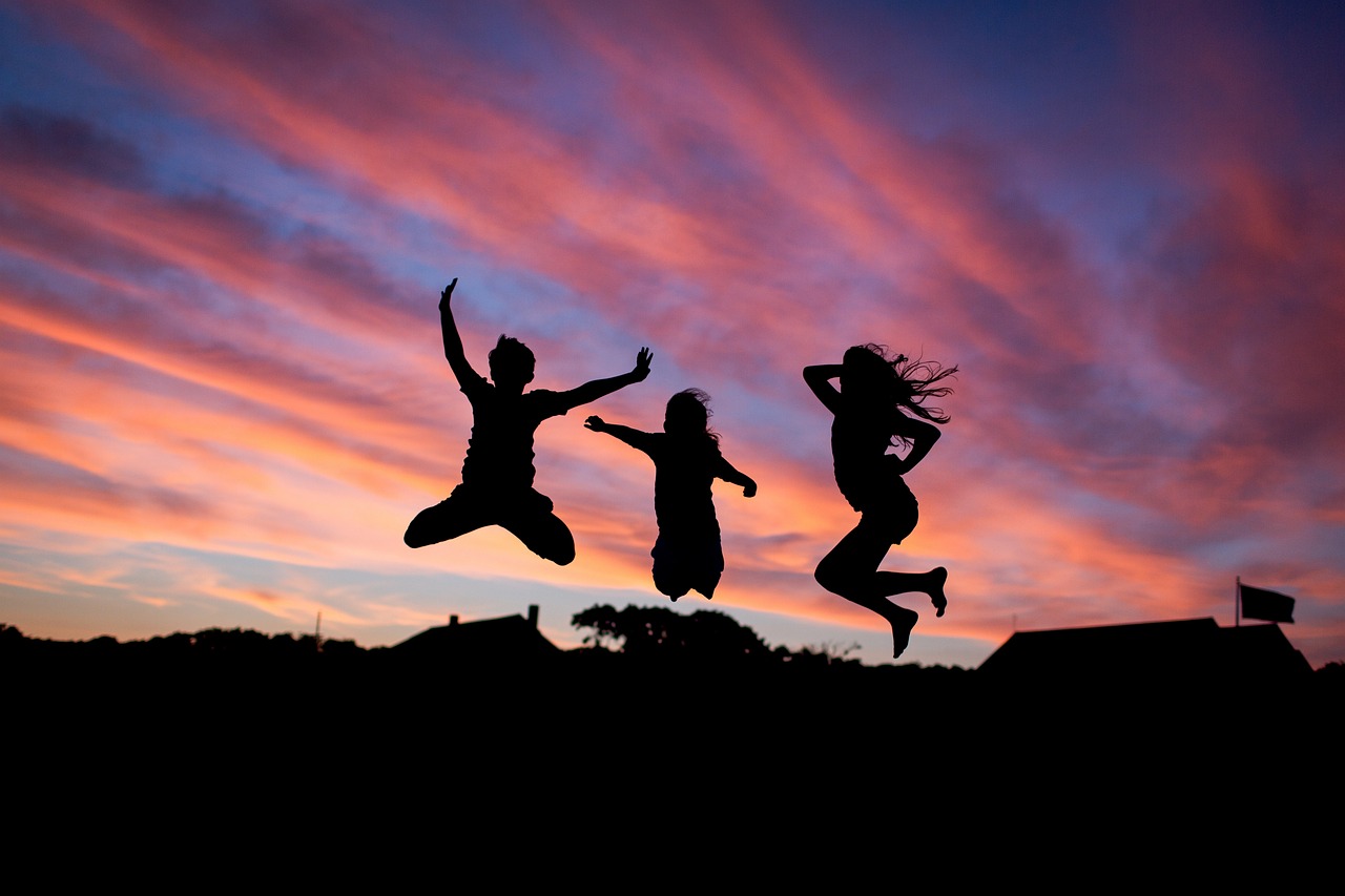 new year, people, jumping, happiness, happy, fun, young, joy, jump, person, active, sky, lifestyle, freedom, summer, woman, nature, women, group, female, cheerful, vacation, healthy, friends, sunset, man, silhouette, men, success, joyful, friendship, friendship day